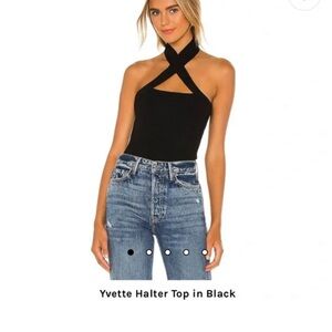 Elegant Black Halter Top